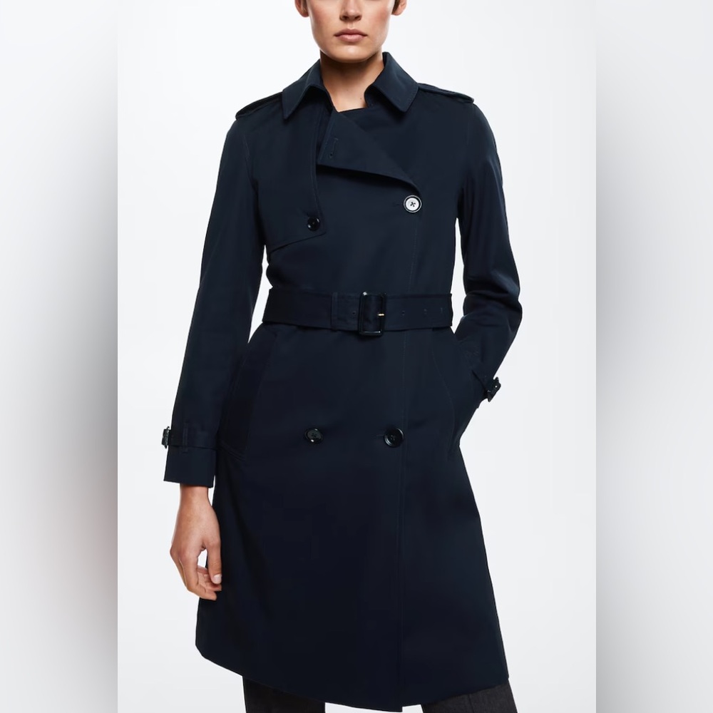 Mango cotton trench coat